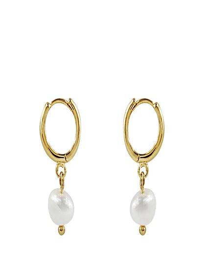 14K Gold Freshwater Pearl Drop Earrings - Secret Box - New York & Company