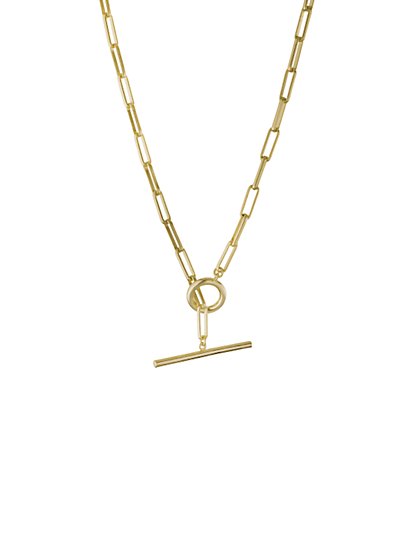 14K Gold Toggle Link Chain Necklace - Athra - New York & Company