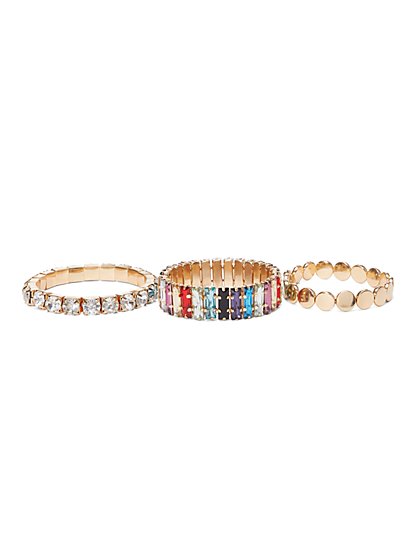 3-Piece Gemstone Bracelet Set - New York & Company