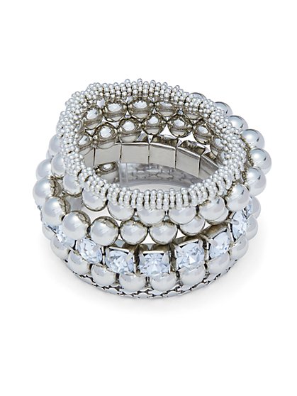 6-Piece Silver-Tone Cuff Bracelet Set - New York & Company