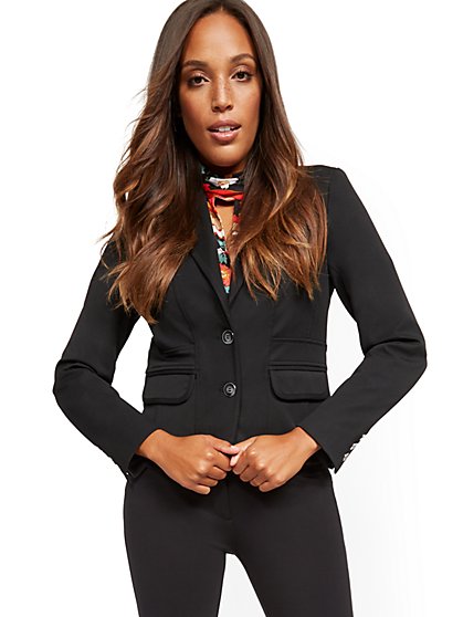 Women S Business Arel Suit For Work Ny C 7th Avenue Black Two On Jacket Superstretch New York Company