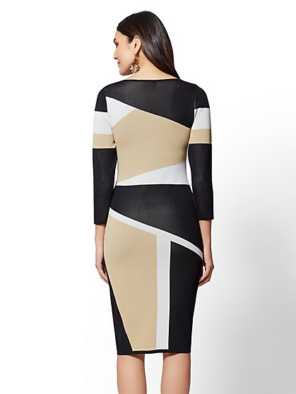 Dresses For Women New York Company 7th Avenue Colorblock Sheath Sweater Dress New York Company