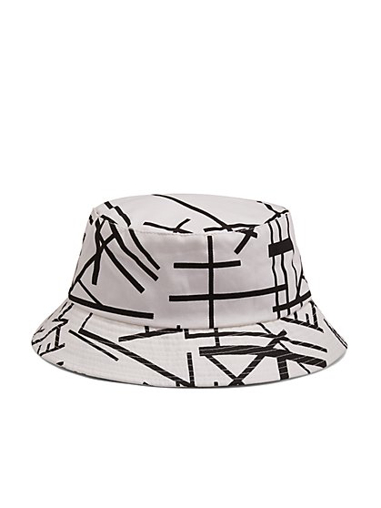 Abstract-Print Bucket Hat - New York & Company