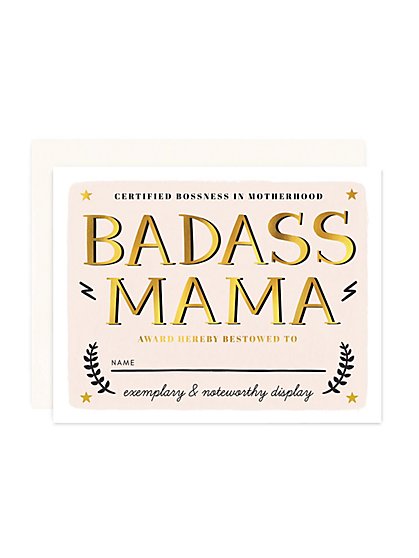 Badass Mama Greeting Card - Girl With Knife - New York & Company