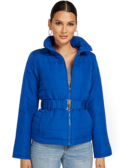 Belted Puffer Jacket - New York & Company