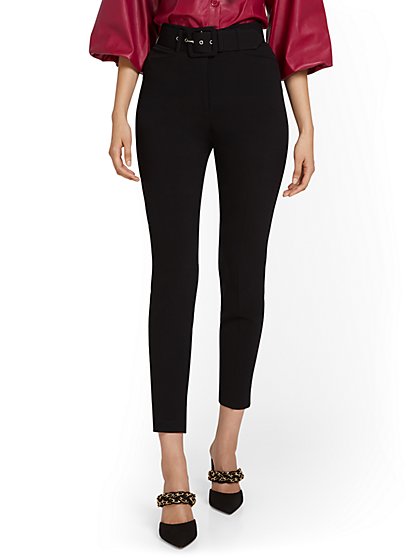 Belted Slim-Leg Ankle Pant - New York & Company