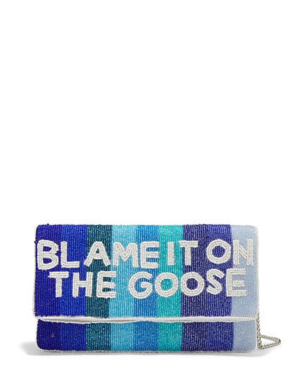 Blame It On The Goose Beaded Clutch - La Chic Designs - New York & Company