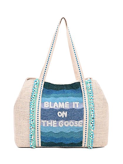 Blame It On The Goose Canvas Tote Bag - America & Beyond - New York & Company