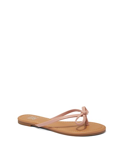 Bow-Detail Flip-Flop Sandal - New York & Company