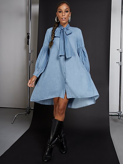 new york and company denim dress