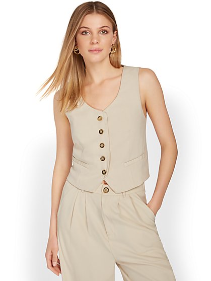 Button-Down Vest - Aaron & Amber - New York & Company