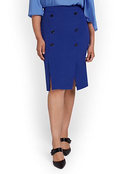 Button-Front Pencil Skirt - New York & Company