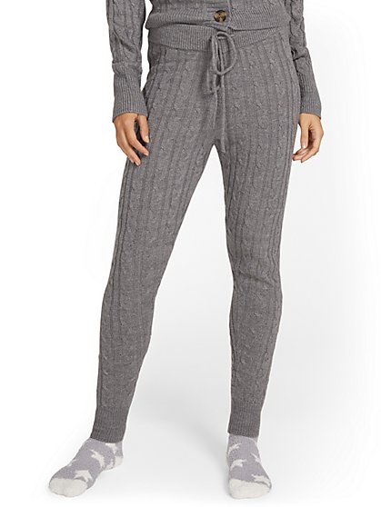 Cable-Knit Jogger Pant - New York & Company