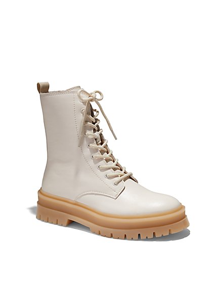 Callie Lace-Up Combat Boot - New York & Company