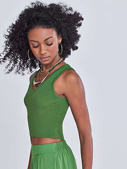 Candi Cropped Sweater Top - Gabrielle Union Collection - New York & Company