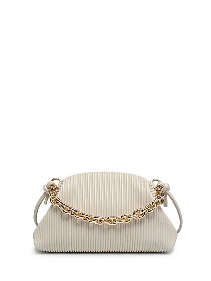 Chain-Detail Pleated Shoulder Bag - Urban Expressions - New York & Company