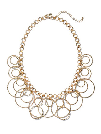 Circular Link Bib Necklace - New York & Company
