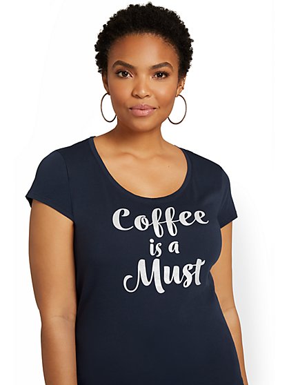 Coffee Is A Must Graphic Tee - New York & Company