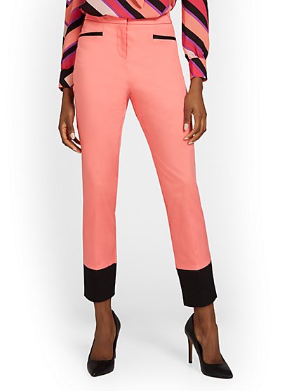 Colorblock Cuffed Ankle Pant - New York & Company