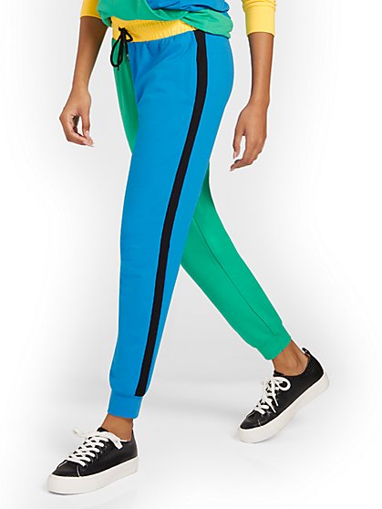 Colorblock French Terry Jogger Pant - Multicolored - New York & Company