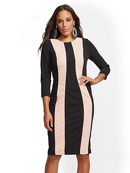 Work Dresses For Women Wear To Dress Styles Ny C Colorblock Sheath Dress New York Company