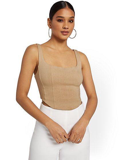 Cropped Corset Tank Top - Emory Park - New York & Company