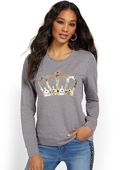Crown Graphic Sweatshirt - New York & Company