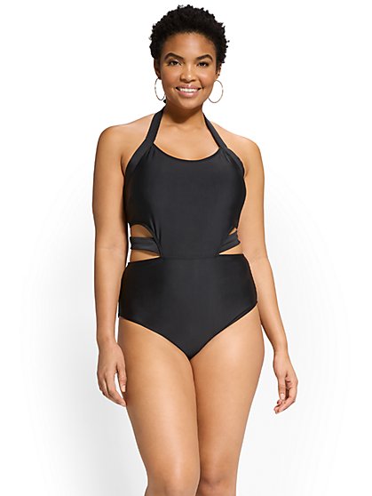 Cut-Out One-Piece Swimsuit - NY&C Swimwear - New York & Company
