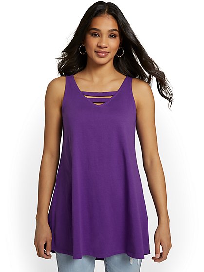 Cut-Out Perfect Tee Tunic - New York & Company