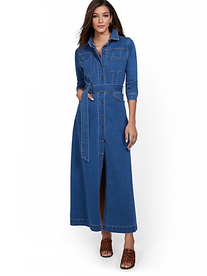 new york and company denim dress