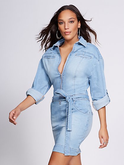 new york and company denim shirt