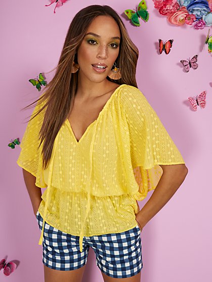 yellow blouses for ladies