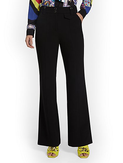 Double-Button Wide-Leg Pant - New York & Company