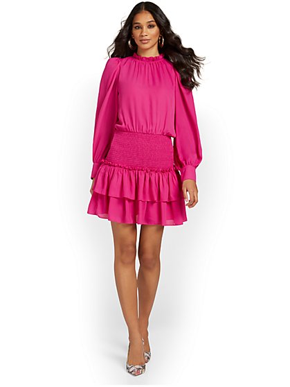Double-Layer Smock Dress - TCEC - New York & Company