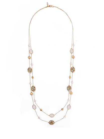 Double-Row Beaded Necklace - New York & Company