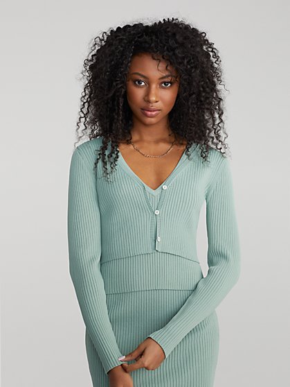 Drey Cropped Sweater Cardigan - Gabrielle Union Collection - New York & Company