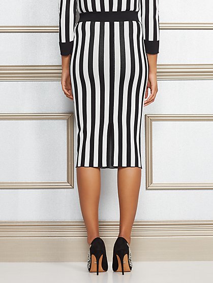 Black Skirts For Women New York Company Eva Mendes Collection Jacqui Stripe Sweater Skirt New York Company