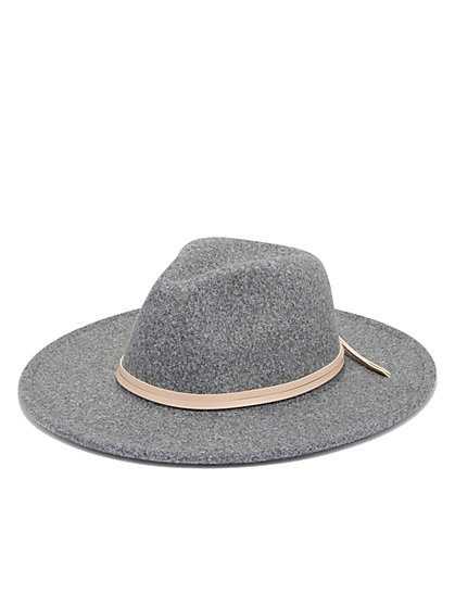Faux-Leather Band Fedora - San Diego Hat Co. - New York & Company