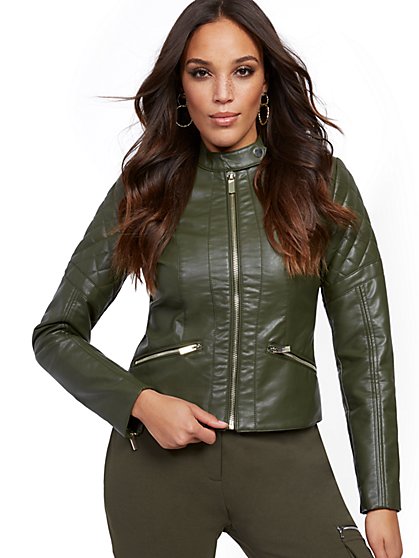 Faux Leather Jackets For Women Ny C