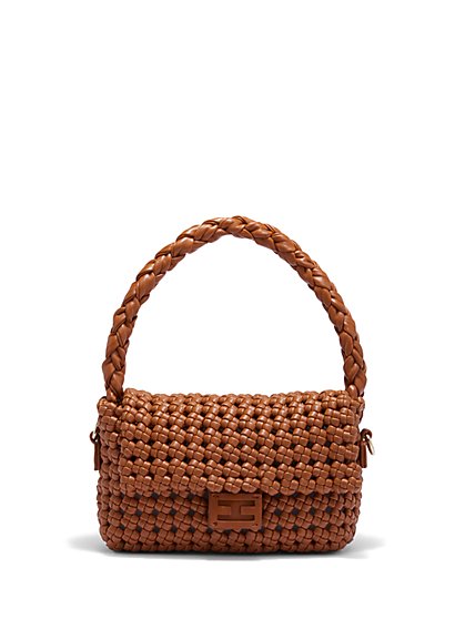 Faux-Leather Woven Baguette Bag - Urban Expressions - New York & Company