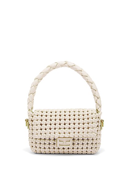 Faux-Leather Woven Baguette Bag - Urban Expressions - New York & Company
