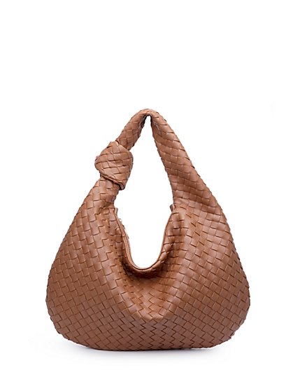 Faux-Leather Woven Hobo Bag - Urban Expressions - New York & Company