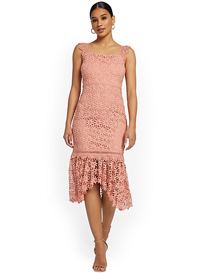 Floral Lace Sheath Dress - Just Me - New York & Company