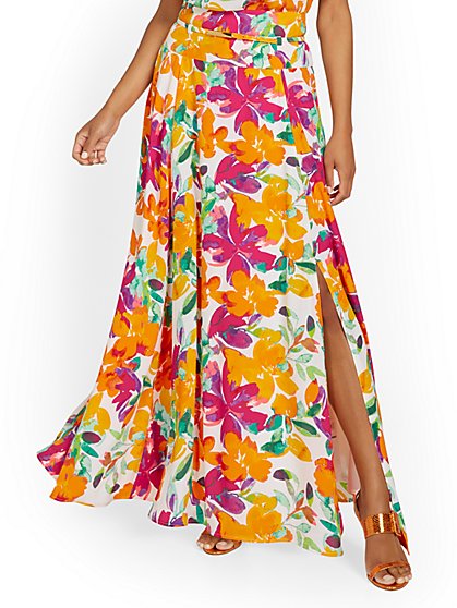 Floral-Print Maxi Skirt - New York & Company