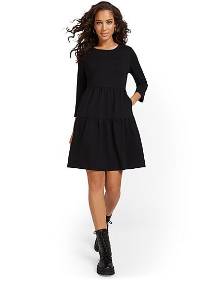 Flounce Sweatshirt Dress - New York & Company