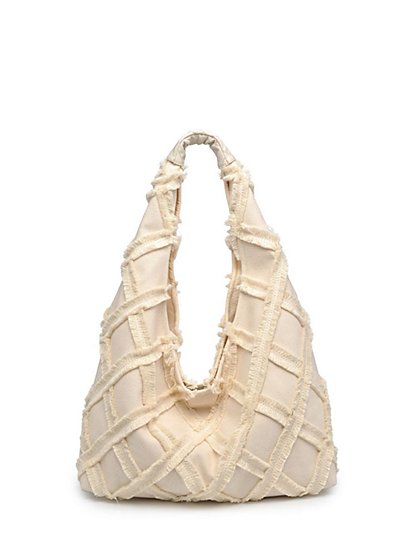 Frayed-Accent Hobo Bag - Urban Expressions - New York & Company