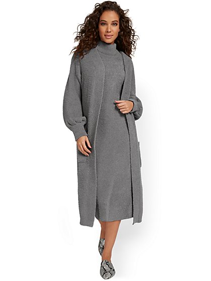 Fuzzy Mock-Neck Dress - Ultra Cozy Collection - New York & Company