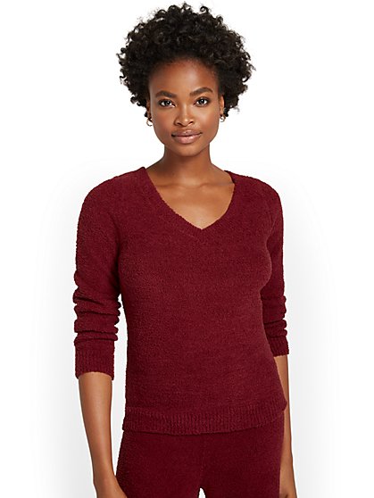 Fuzzy Pullover Sweatshirt - Ultra Cozy Collection - New York & Company