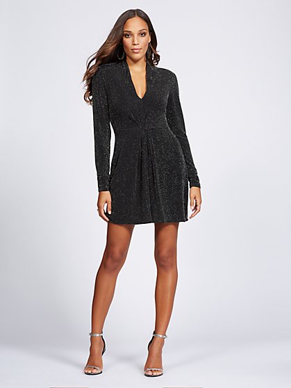 Gabrielle Union Collection At New York Company Gabrielle Union Collection Black Metallic Sheath Dress New York Company