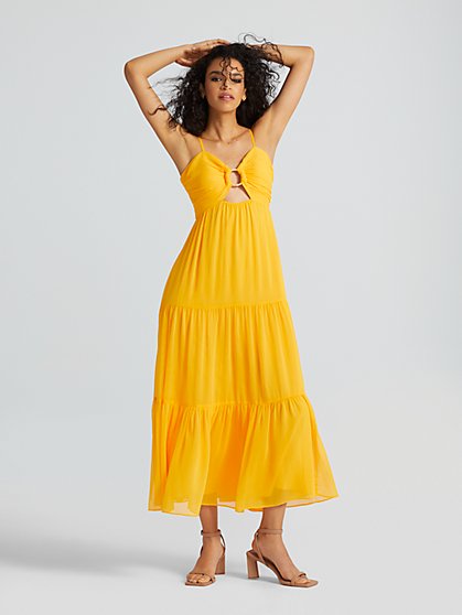 Gem O-Ring Cut-Out Maxi Dress - Gabrielle Union Collection - New York & Company